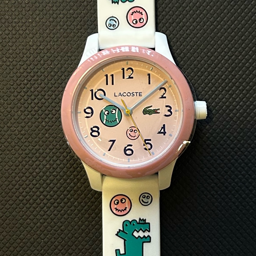 Lacoste Watch With 32mm Pink Face & White Silicone Band - Picture 2 of 6